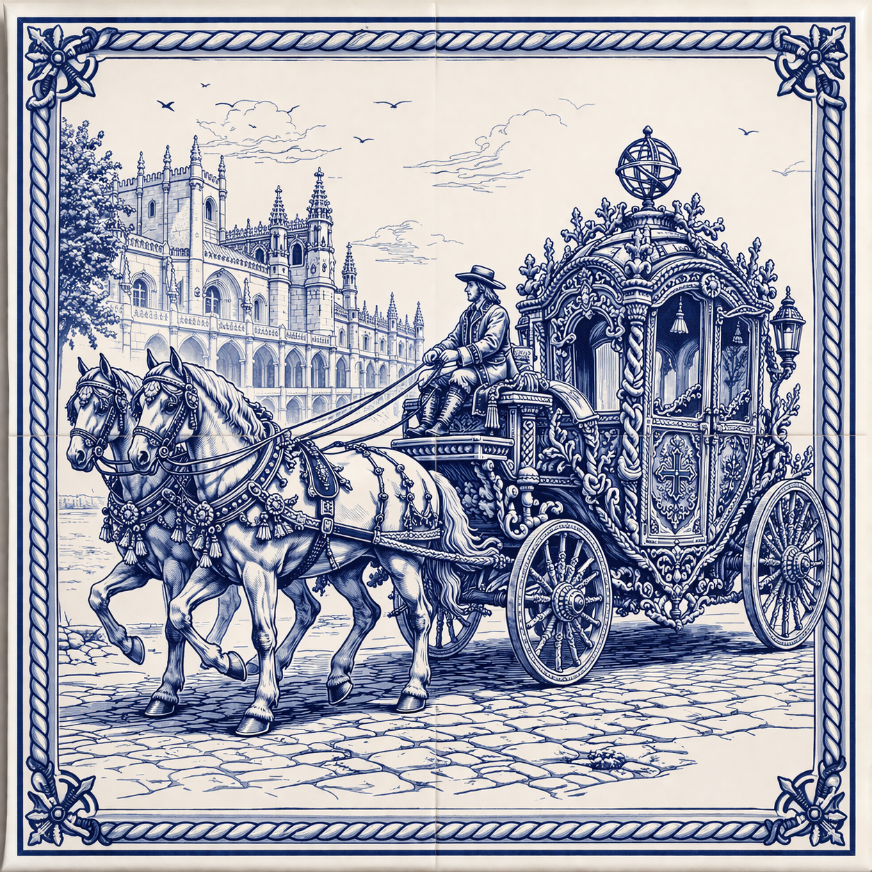 Carruagem Real Portuguese Tile