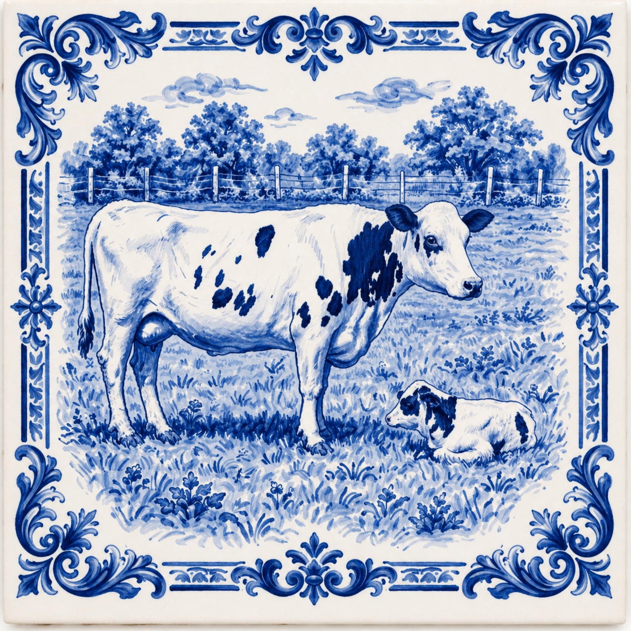 Vaca em Azulejo