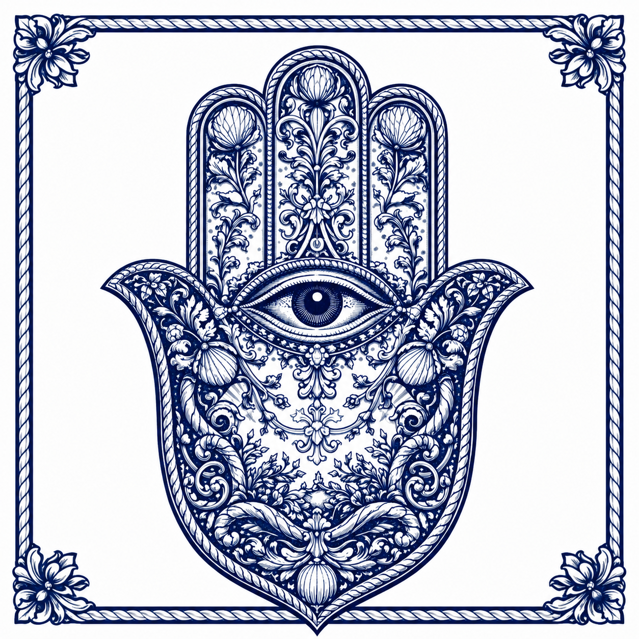 Azulejo Hamsa