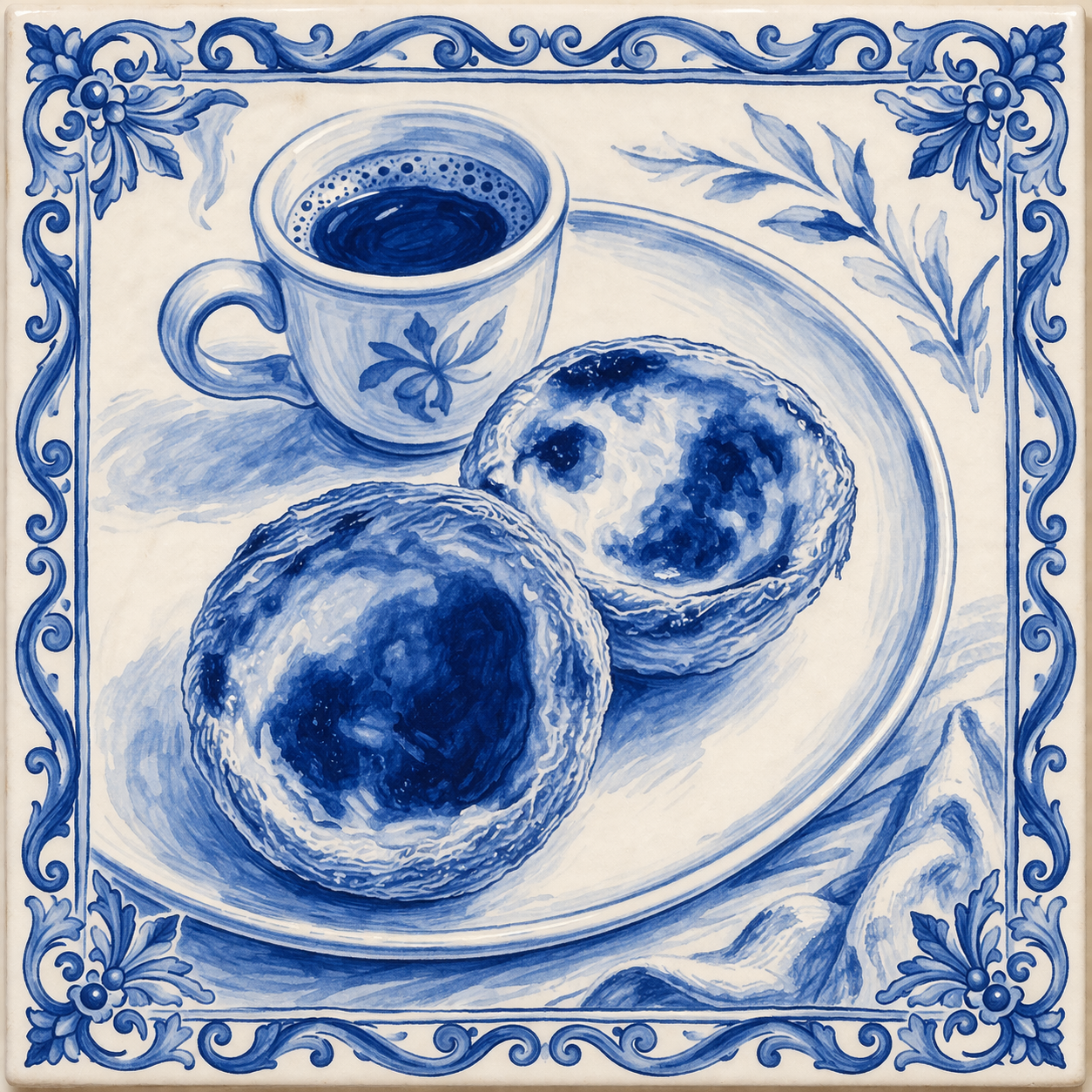 Pastel de Nata e Azulejo de Café