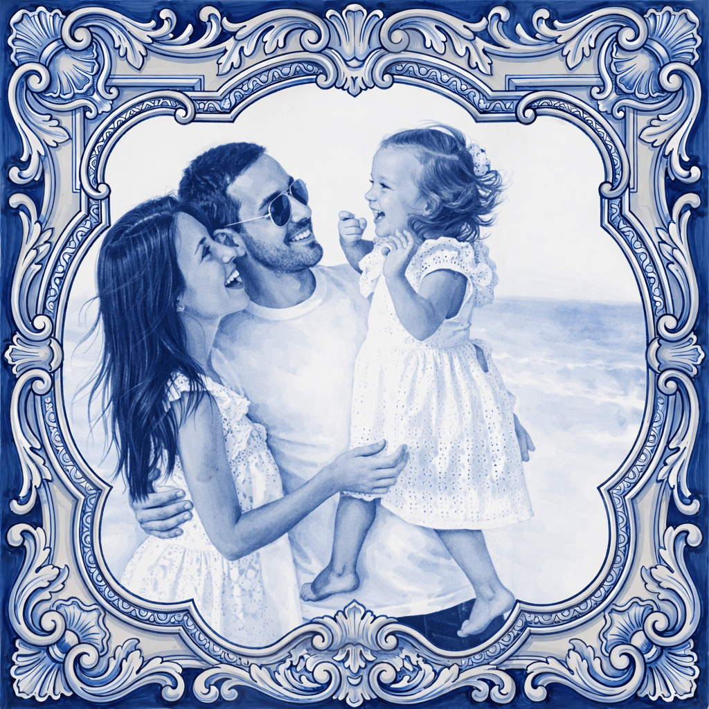 Portrait on a tile