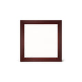 Empty square tile frame in dark wood.